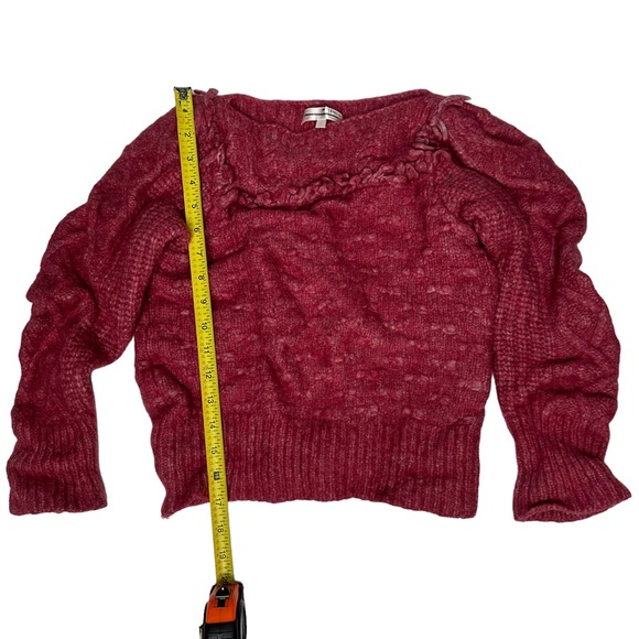 LoveShackFancy Kingston Rose Pink Fringe Sweater Alpaca Wool Sweater - Picture 10 of 16